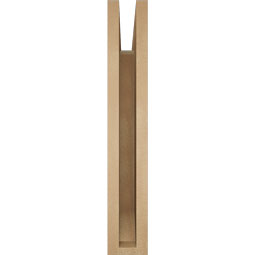 Ekena Millwork - BKTUR035X22X22OLY06RCPR - Timberthane Faux Wood Olympic Style Bracket, Slat Ends, 3 1/2"W x 22"D x 22"H, Primed Tan