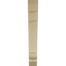 Ekena Millwork - BKTUR035X22X26OLY06RCPR - Timberthane Faux Wood Olympic Style Bracket, Slat Ends, 3 1/2"W x 22"D x 26"H, Primed Tan