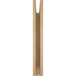 Ekena Millwork - BKTUR035X22X26OLY06RCPR - Timberthane Faux Wood Olympic Style Bracket, Slat Ends, 3 1/2"W x 22"D x 26"H, Primed Tan