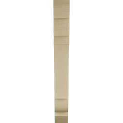 Ekena Millwork - BKTUR035X22X30OLY06RCPR - Timberthane Faux Wood Olympic Style Bracket, Slat Ends, 3 1/2"W x 22"D x 30"H, Primed Tan