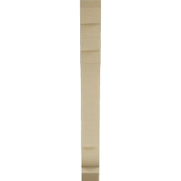Ekena Millwork - BKTUR035X22X34OLY06RCPR - Timberthane Faux Wood Olympic Style Bracket, Slat Ends, 3 1/2"W x 22"D x 34"H, Primed Tan