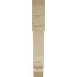 Ekena Millwork - BKTUR035X24X24OLY06RCPR - Timberthane Faux Wood Olympic Style Bracket, Slat Ends, 3 1/2"W x 24"D x 24"H, Primed Tan
