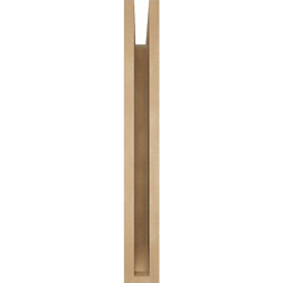 Ekena Millwork - BKTUR035X24X28OLY06RCPR - Timberthane Faux Wood Olympic Style Bracket, Slat Ends, 3 1/2"W x 24"D x 28"H, Primed Tan