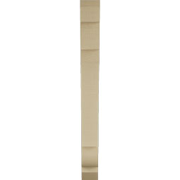 Ekena Millwork - BKTUR035X24X36OLY06RCPR - Timberthane Faux Wood Olympic Style Bracket, Slat Ends, 3 1/2"W x 24"D x 36"H, Primed Tan