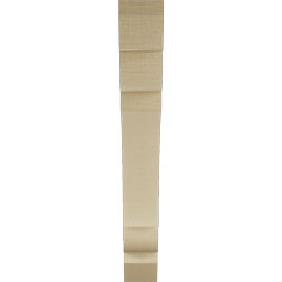 Ekena Millwork - BKTUR035X26X26OLY06RCPR - Timberthane Faux Wood Olympic Style Bracket, Slat Ends, 3 1/2"W x 26"D x 26"H, Primed Tan
