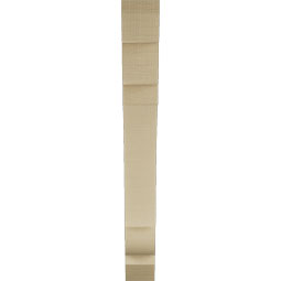 Ekena Millwork - BKTUR035X26X30OLY06RCPR - Timberthane Faux Wood Olympic Style Bracket, Slat Ends, 3 1/2"W x 26"D x 30"H, Primed Tan
