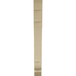 Ekena Millwork - BKTUR035X26X34OLY06RCPR - Timberthane Faux Wood Olympic Style Bracket, Slat Ends, 3 1/2"W x 26"D x 34"H, Primed Tan