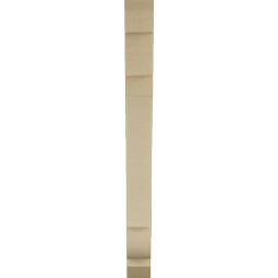 Ekena Millwork - BKTUR035X26X38OLY06RCPR - Timberthane Faux Wood Olympic Style Bracket, Slat Ends, 3 1/2"W x 26"D x 38"H, Primed Tan