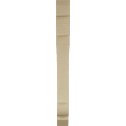 Ekena Millwork - BKTUR035X28X36OLY06RCPR - Timberthane Faux Wood Olympic Style Bracket, Slat Ends, 3 1/2"W x 28"D x 36"H, Primed Tan