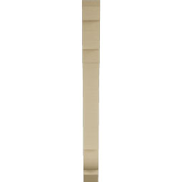 Ekena Millwork - BKTUR035X28X40OLY06RCPR - Timberthane Faux Wood Olympic Style Bracket, Slat Ends, 3 1/2"W x 28"D x 40"H, Primed Tan