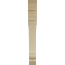 Ekena Millwork - BKTUR035X30X30OLY06RCPR - Timberthane Faux Wood Olympic Style Bracket, Slat Ends, 3 1/2"W x 30"D x 30"H, Primed Tan