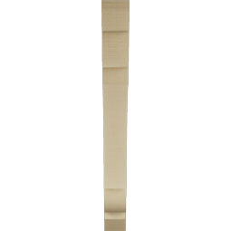 Ekena Millwork - BKTUR035X30X34OLY06RCPR - Timberthane Faux Wood Olympic Style Bracket, Slat Ends, 3 1/2"W x 30"D x 34"H, Primed Tan