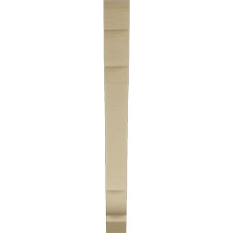 Ekena Millwork - BKTUR035X30X36OLY06RCPR - Timberthane Faux Wood Olympic Style Bracket, Slat Ends, 3 1/2"W x 30"D x 36"H, Primed Tan