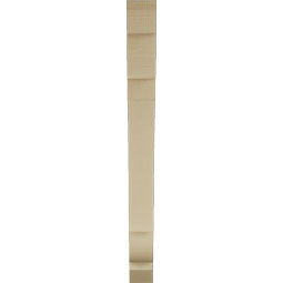 Ekena Millwork - BKTUR035X30X38OLY06RCPR - Timberthane Faux Wood Olympic Style Bracket, Slat Ends, 3 1/2"W x 30"D x 38"H, Primed Tan