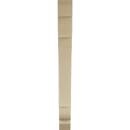 Ekena Millwork - BKTUR035X32X36OLY06RCPR - Timberthane Faux Wood Olympic Style Bracket, Slat Ends, 3 1/2"W x 32"D x 36"H, Primed Tan