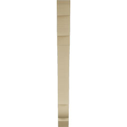 Ekena Millwork - BKTUR035X32X38OLY06RCPR - Timberthane Faux Wood Olympic Style Bracket, Slat Ends, 3 1/2"W x 32"D x 38"H, Primed Tan