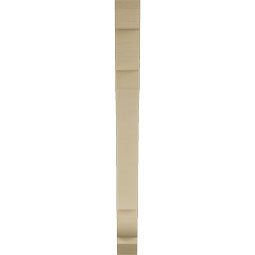 Ekena Millwork - BKTUR035X32X40OLY06RCPR - Timberthane Faux Wood Olympic Style Bracket, Slat Ends, 3 1/2"W x 32"D x 40"H, Primed Tan
