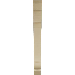Ekena Millwork - BKTUR035X34X34OLY06RCPR - Timberthane Faux Wood Olympic Style Bracket, Slat Ends, 3 1/2"W x 34"D x 34"H, Primed Tan