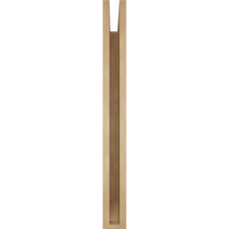 Ekena Millwork - BKTUR035X34X34OLY06RCPR - Timberthane Faux Wood Olympic Style Bracket, Slat Ends, 3 1/2"W x 34"D x 34"H, Primed Tan