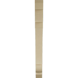 Ekena Millwork - BKTUR035X34X38OLY06RCPR - Timberthane Faux Wood Olympic Style Bracket, Slat Ends, 3 1/2"W x 34"D x 38"H, Primed Tan