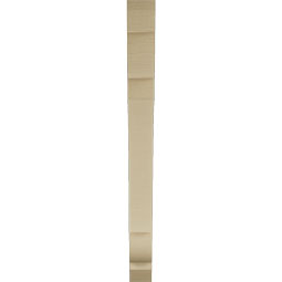 Ekena Millwork - BKTUR035X34X40OLY06RCPR - Timberthane Faux Wood Olympic Style Bracket, Slat Ends, 3 1/2"W x 34"D x 40"H, Primed Tan