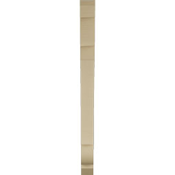 Ekena Millwork - BKTUR035X34X46OLY06RCPR - Timberthane Faux Wood Olympic Style Bracket, Slat Ends, 3 1/2"W x 34"D x 46"H, Primed Tan