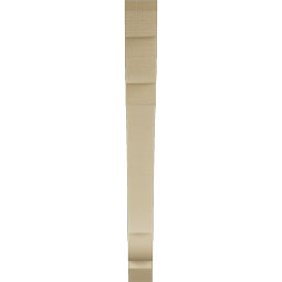 Ekena Millwork - BKTUR035X36X36OLY06RCPR - Timberthane Faux Wood Olympic Style Bracket, Slat Ends, 3 1/2"W x 36"D x 36"H, Primed Tan