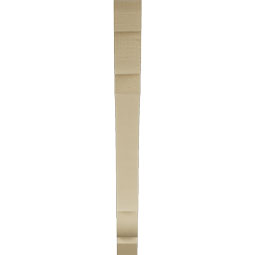 Ekena Millwork - BKTUR035X38X38OLY06RCPR - Timberthane Faux Wood Olympic Style Bracket, Slat Ends, 3 1/2"W x 38"D x 38"H, Primed Tan