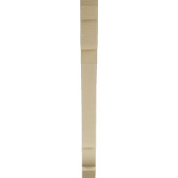 Ekena Millwork - BKTUR035X38X42OLY06RCPR - Timberthane Faux Wood Olympic Style Bracket, Slat Ends, 3 1/2"W x 38"D x 42"H, Primed Tan