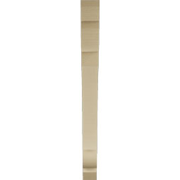Ekena Millwork - BKTUR035X40X40OLY06RCPR - Timberthane Faux Wood Olympic Style Bracket, Slat Ends, 3 1/2"W x 40"D x 40"H, Primed Tan