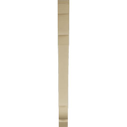 Ekena Millwork - BKTUR035X40X44OLY06RCPR - Timberthane Faux Wood Olympic Style Bracket, Slat Ends, 3 1/2"W x 40"D x 44"H, Primed Tan