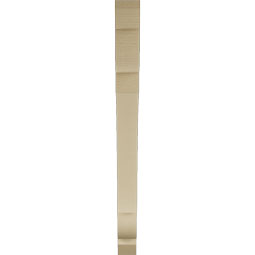 Ekena Millwork - BKTUR035X42X42OLY06RCPR - Timberthane Faux Wood Olympic Style Bracket, Slat Ends, 3 1/2"W x 42"D x 42"H, Primed Tan