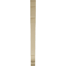 Ekena Millwork - BKTUR035X42X48OLY06RCPR - Timberthane Faux Wood Olympic Style Bracket, Slat Ends, 3 1/2"W x 42"D x 48"H, Primed Tan