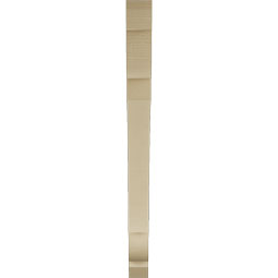 Ekena Millwork - BKTUR035X44X44OLY06RCPR - Timberthane Faux Wood Olympic Style Bracket, Slat Ends, 3 1/2"W x 44"D x 44"H, Primed Tan