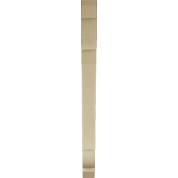 Ekena Millwork - BKTUR035X46X46OLY06RCPR - Timberthane Faux Wood Olympic Style Bracket, Slat Ends, 3 1/2"W x 46"D x 46"H, Primed Tan