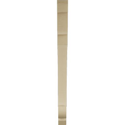 Ekena Millwork - BKTUR035X48X48OLY06RCPR - Timberthane Faux Wood Olympic Style Bracket, Slat Ends, 3 1/2"W x 48"D x 48"H, Primed Tan