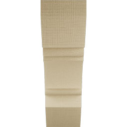 Ekena Millwork - BKTUR055X18X18OLY06RCPR - Timberthane Faux Wood Olympic Style Bracket, Slat Ends, 5 1/2"W x 18"D x 18"H, Primed Tan