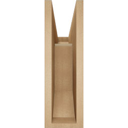 Ekena Millwork - BKTUR055X18X18OLY06RCPR - Timberthane Faux Wood Olympic Style Bracket, Slat Ends, 5 1/2"W x 18"D x 18"H, Primed Tan