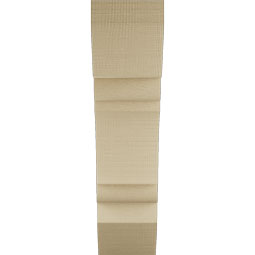 Ekena Millwork - BKTUR055X18X22OLY06RCPR - Timberthane Faux Wood Olympic Style Bracket, Slat Ends, 5 1/2"W x 18"D x 22"H, Primed Tan