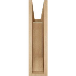 Ekena Millwork - BKTUR055X18X22OLY06RCPR - Timberthane Faux Wood Olympic Style Bracket, Slat Ends, 5 1/2"W x 18"D x 22"H, Primed Tan