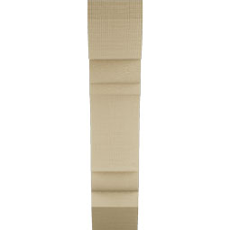Ekena Millwork - BKTUR055X18X26OLY06RCPR - Timberthane Faux Wood Olympic Style Bracket, Slat Ends, 5 1/2"W x 18"D x 26"H, Primed Tan
