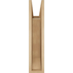 Ekena Millwork - BKTUR055X18X26OLY06RCPR - Timberthane Faux Wood Olympic Style Bracket, Slat Ends, 5 1/2"W x 18"D x 26"H, Primed Tan