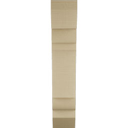 Ekena Millwork - BKTUR055X18X30OLY06RCPR - Timberthane Faux Wood Olympic Style Bracket, Slat Ends, 5 1/2"W x 18"D x 30"H, Primed Tan