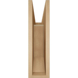 Ekena Millwork - BKTUR055X20X20OLY06RCPR - Timberthane Faux Wood Olympic Style Bracket, Slat Ends, 5 1/2"W x 20"D x 20"H, Primed Tan
