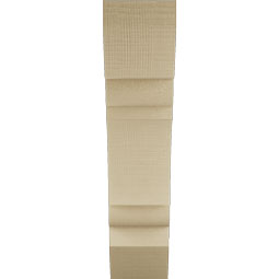 Ekena Millwork - BKTUR055X20X24OLY06RCPR - Timberthane Faux Wood Olympic Style Bracket, Slat Ends, 5 1/2"W x 20"D x 24"H, Primed Tan
