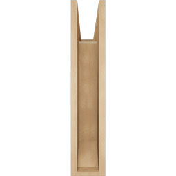 Ekena Millwork - BKTUR055X20X28OLY06RCPR - Timberthane Faux Wood Olympic Style Bracket, Slat Ends, 5 1/2"W x 20"D x 28"H, Primed Tan