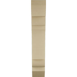 Ekena Millwork - BKTUR055X20X32OLY06RCPR - Timberthane Faux Wood Olympic Style Bracket, Slat Ends, 5 1/2"W x 20"D x 32"H, Primed Tan