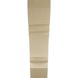 Ekena Millwork - BKTUR055X22X22OLY06RCPR - Timberthane Faux Wood Olympic Style Bracket, Slat Ends, 5 1/2"W x 22"D x 22"H, Primed Tan