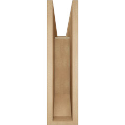 Ekena Millwork - BKTUR055X22X22OLY06RCPR - Timberthane Faux Wood Olympic Style Bracket, Slat Ends, 5 1/2"W x 22"D x 22"H, Primed Tan