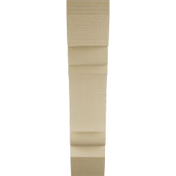 Ekena Millwork - BKTUR055X22X26OLY06RCPR - Timberthane Faux Wood Olympic Style Bracket, Slat Ends, 5 1/2"W x 22"D x 26"H, Primed Tan